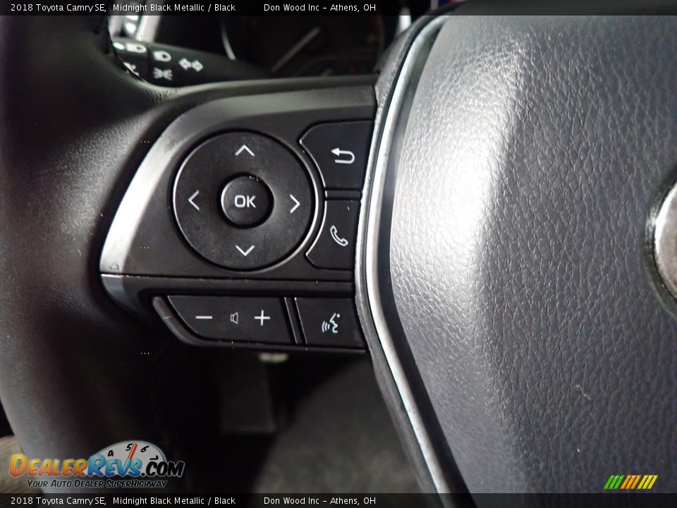 2018 Toyota Camry SE Midnight Black Metallic / Black Photo #29