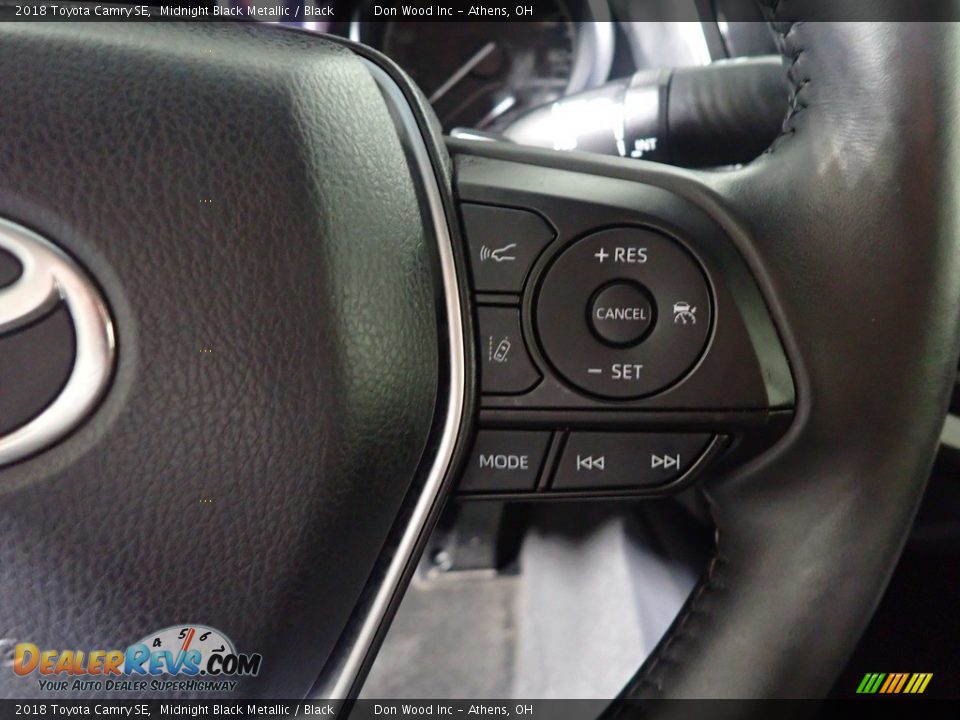 2018 Toyota Camry SE Midnight Black Metallic / Black Photo #30