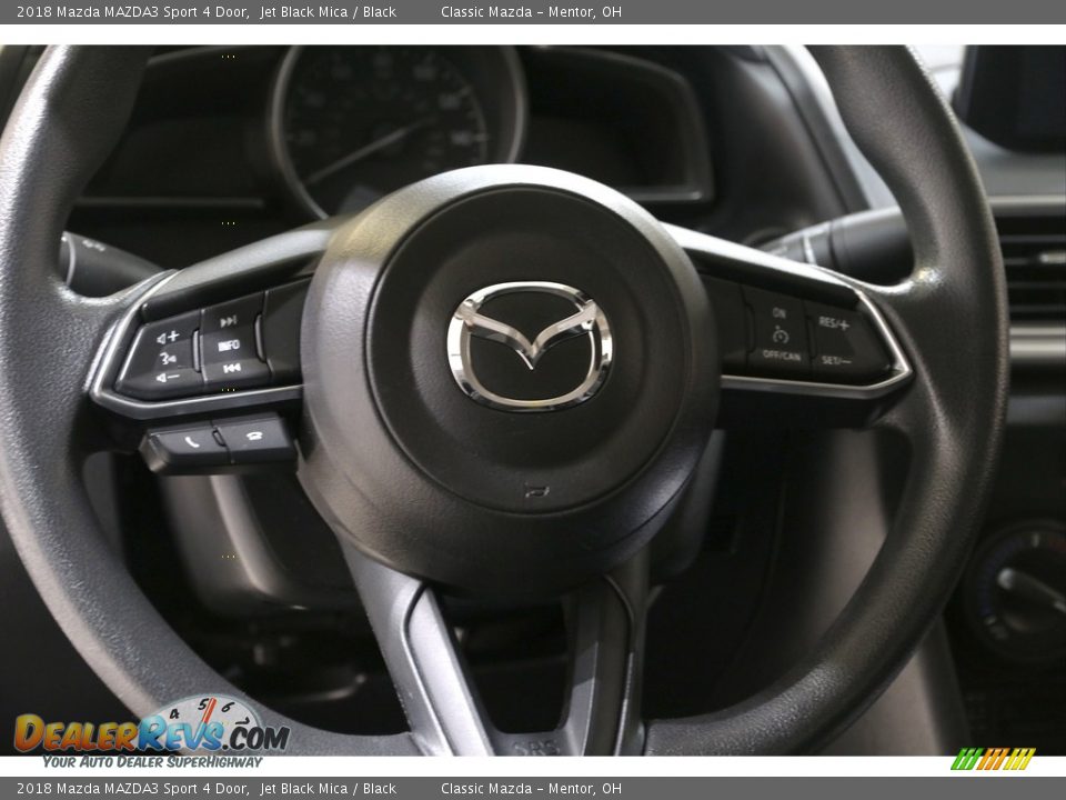 2018 Mazda MAZDA3 Sport 4 Door Jet Black Mica / Black Photo #7