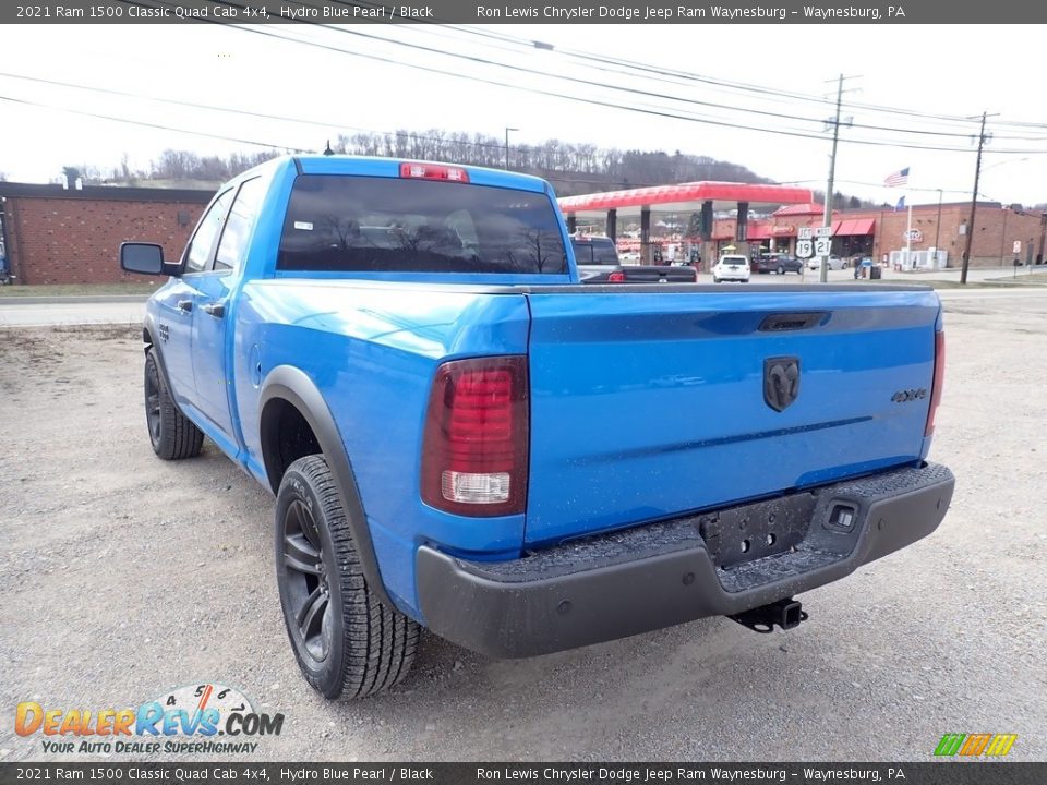 2021 Ram 1500 Classic Quad Cab 4x4 Hydro Blue Pearl / Black Photo #4