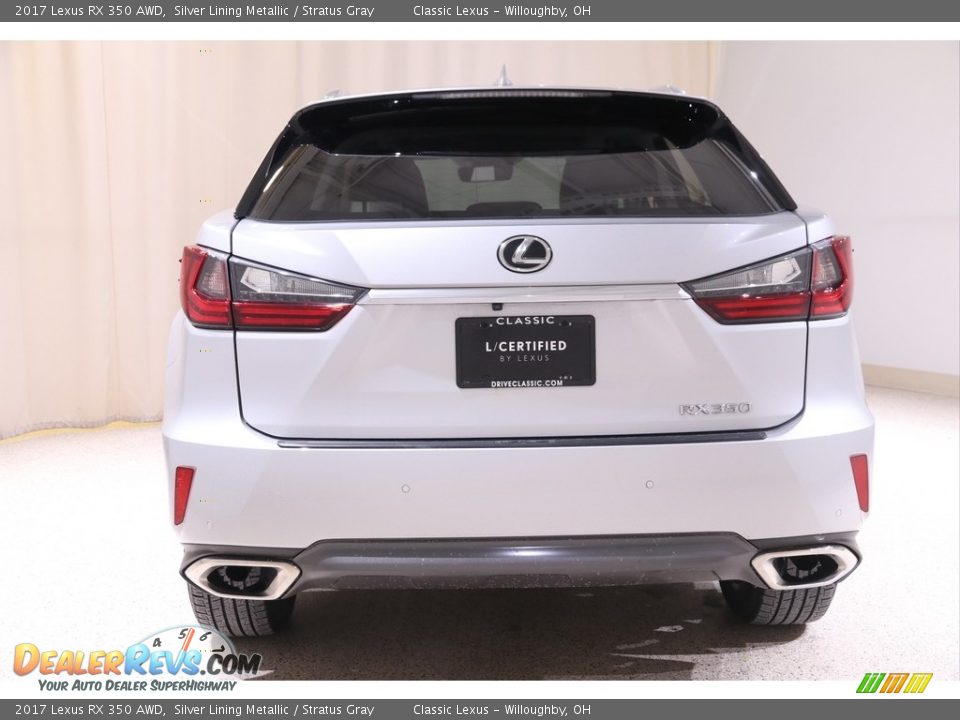 2017 Lexus RX 350 AWD Silver Lining Metallic / Stratus Gray Photo #24