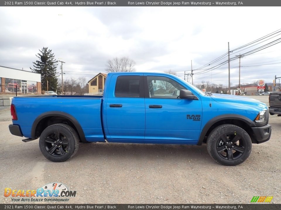 2021 Ram 1500 Classic Quad Cab 4x4 Hydro Blue Pearl / Black Photo #7