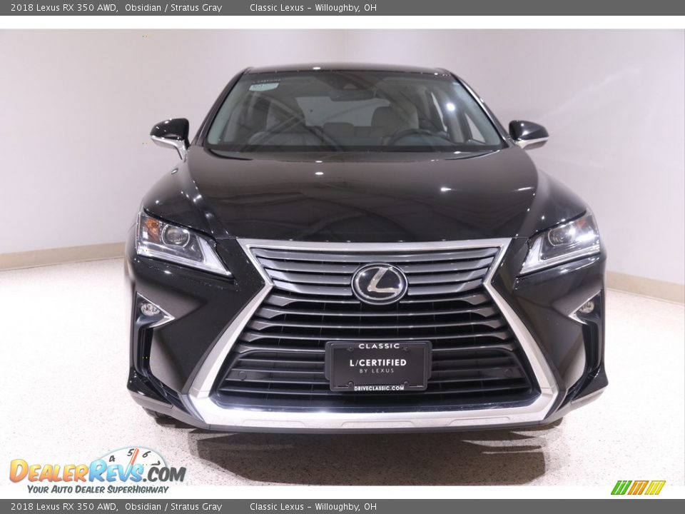 2018 Lexus RX 350 AWD Obsidian / Stratus Gray Photo #2