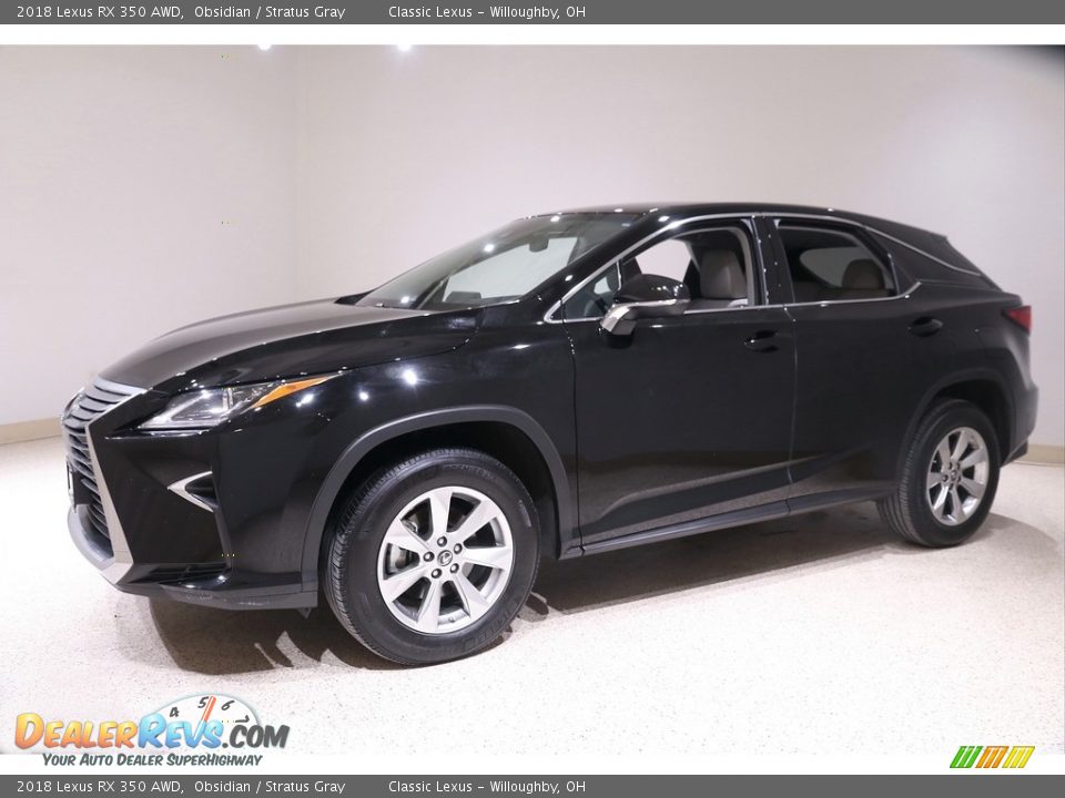 2018 Lexus RX 350 AWD Obsidian / Stratus Gray Photo #3