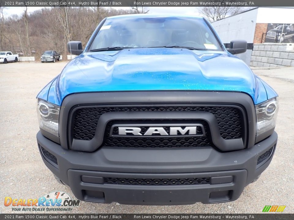 2021 Ram 1500 Classic Quad Cab 4x4 Hydro Blue Pearl / Black Photo #9