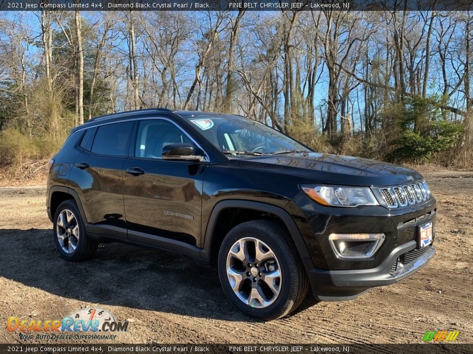 2021 Jeep Compass Limited 4x4 Diamond Black Crystal Pearl / Black Photo #1