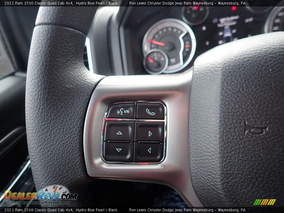 2021 Ram 1500 Classic Quad Cab 4x4 Hydro Blue Pearl / Black Photo #20