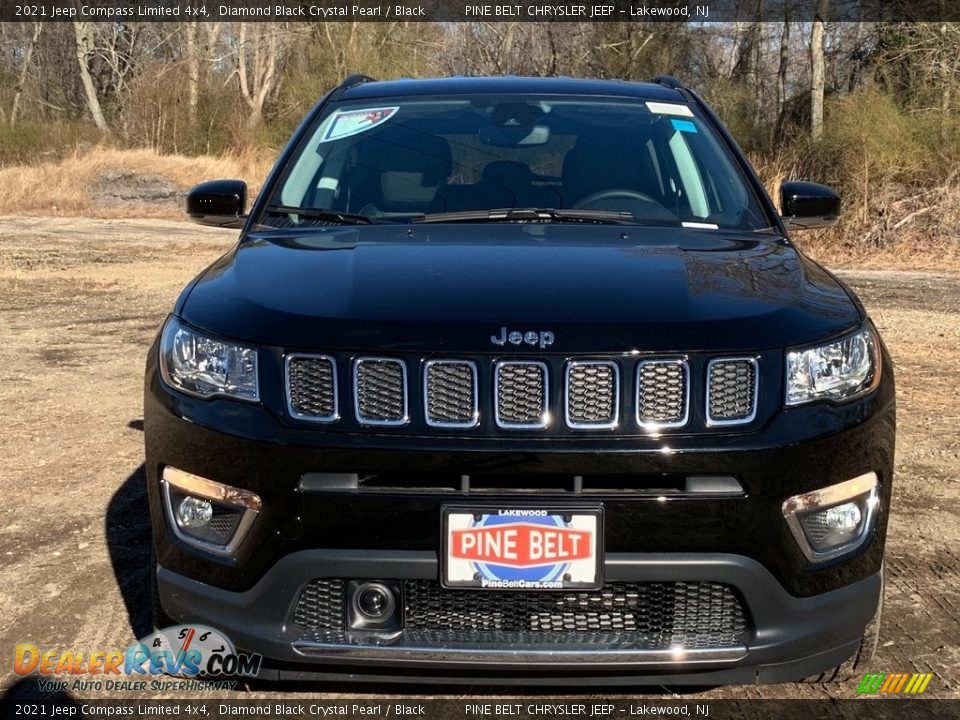 2021 Jeep Compass Limited 4x4 Diamond Black Crystal Pearl / Black Photo #3