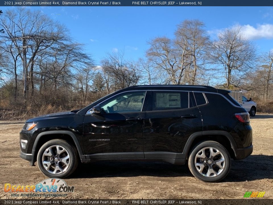 2021 Jeep Compass Limited 4x4 Diamond Black Crystal Pearl / Black Photo #4