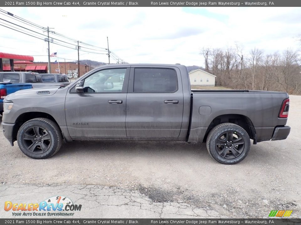 2021 Ram 1500 Big Horn Crew Cab 4x4 Granite Crystal Metallic / Black Photo #3