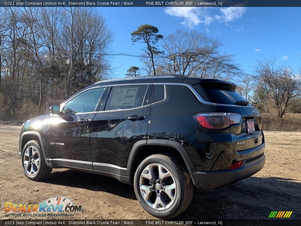 2021 Jeep Compass Limited 4x4 Diamond Black Crystal Pearl / Black Photo #6