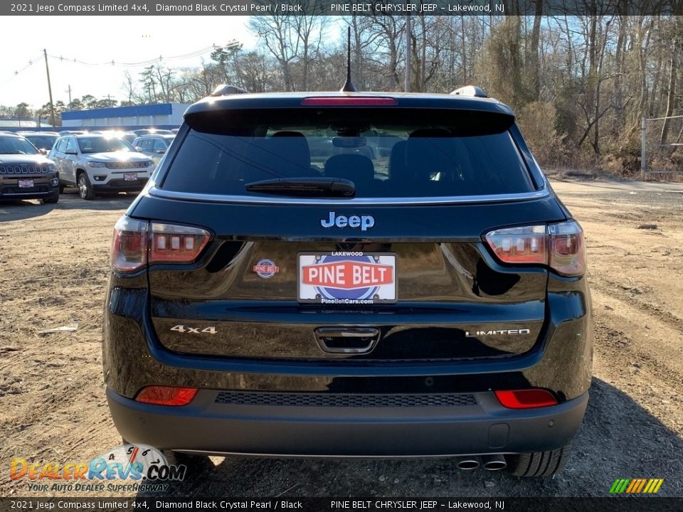 2021 Jeep Compass Limited 4x4 Diamond Black Crystal Pearl / Black Photo #7