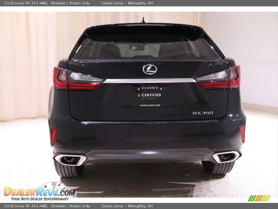 2018 Lexus RX 350 AWD Obsidian / Stratus Gray Photo #21