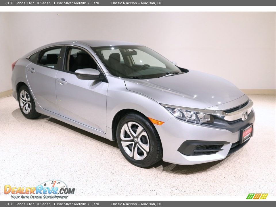 2018 Honda Civic LX Sedan Lunar Silver Metallic / Black Photo #1