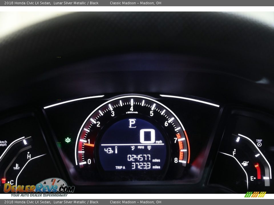2018 Honda Civic LX Sedan Lunar Silver Metallic / Black Photo #8
