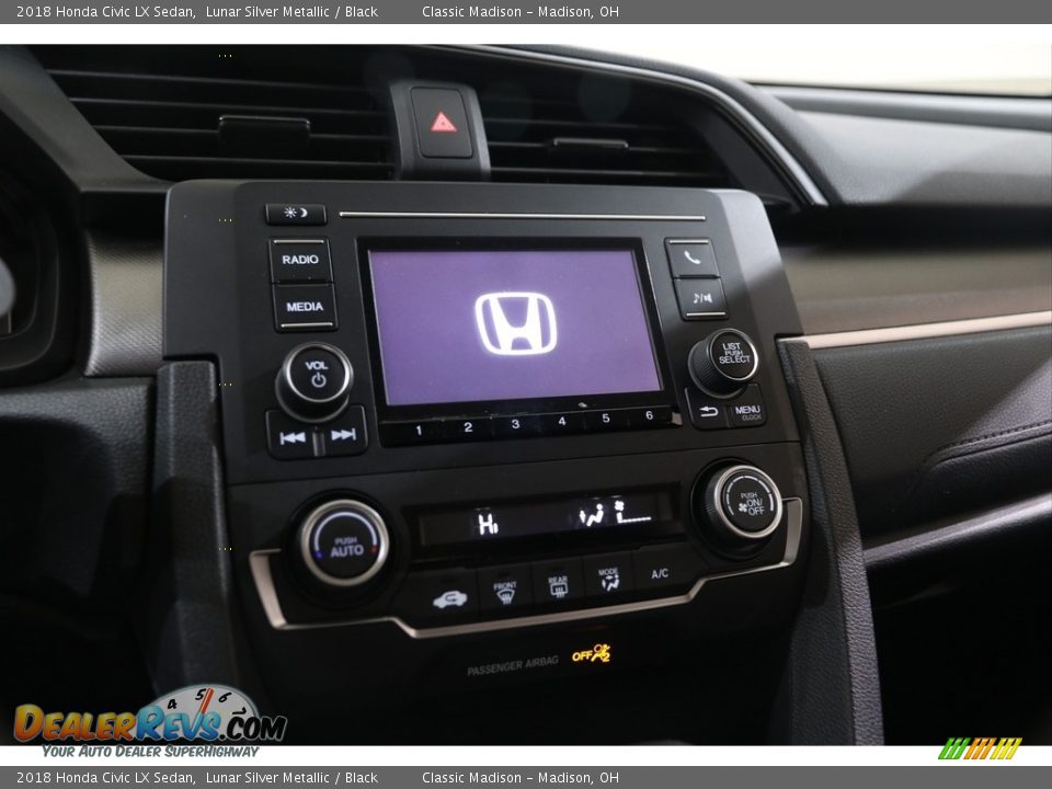 2018 Honda Civic LX Sedan Lunar Silver Metallic / Black Photo #9
