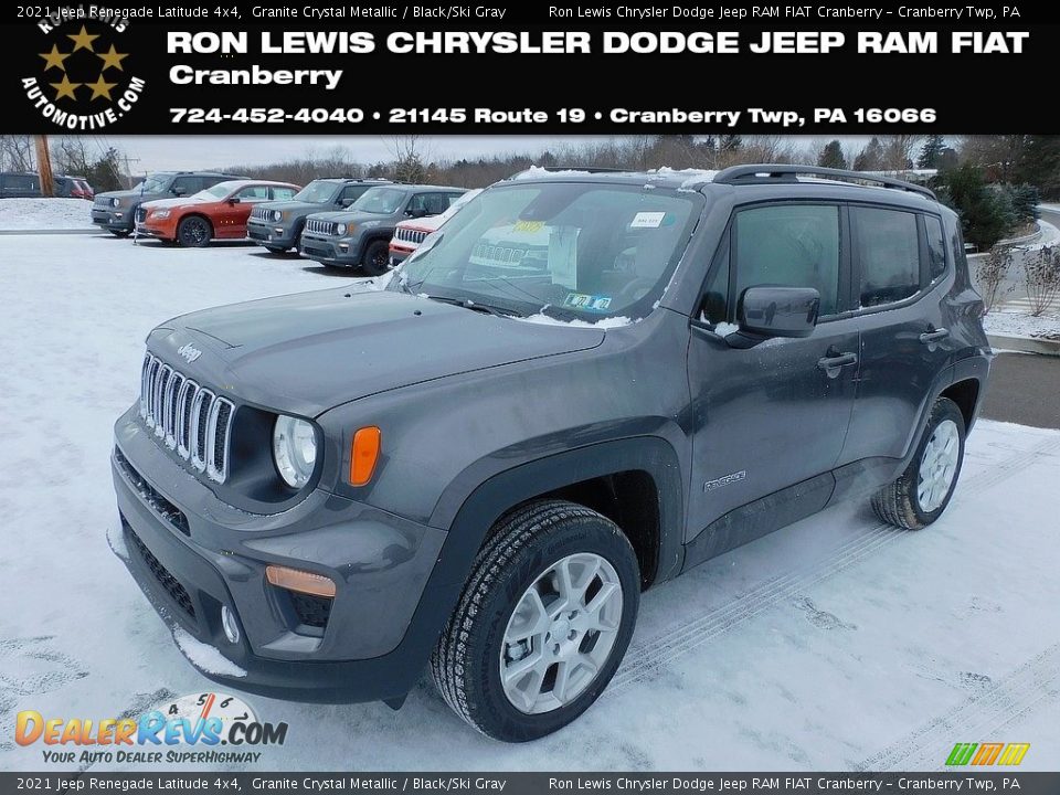 2021 Jeep Renegade Latitude 4x4 Granite Crystal Metallic / Black/Ski Gray Photo #1