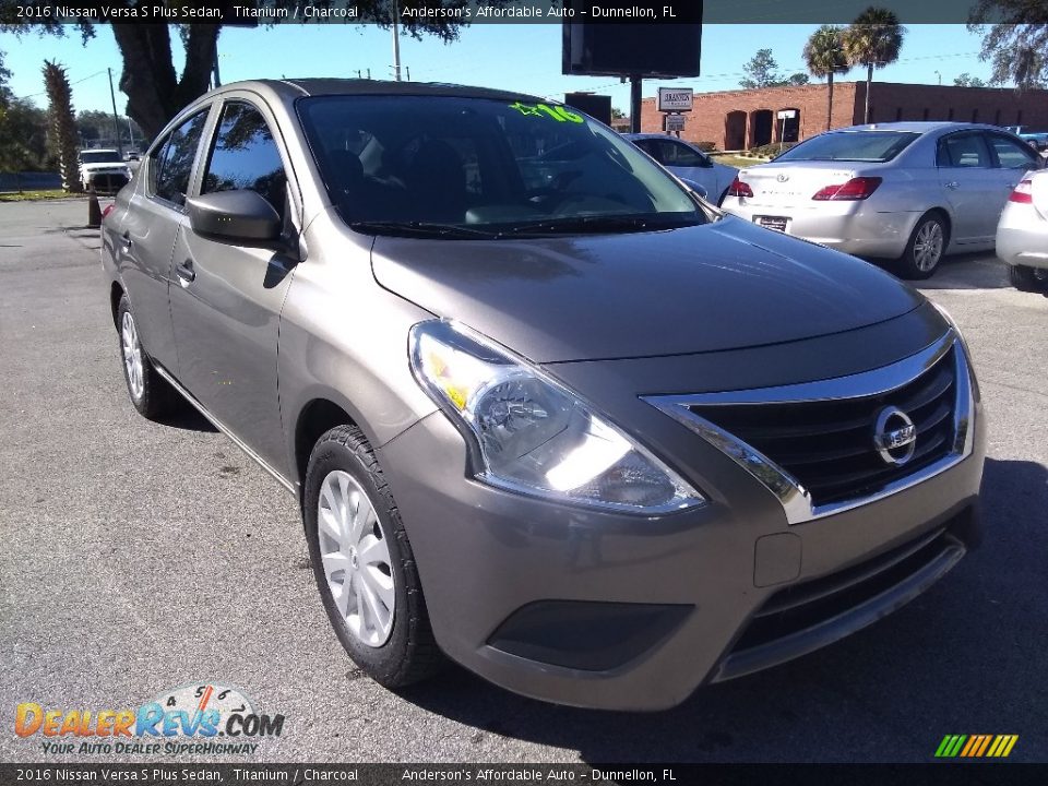 Titanium 2016 Nissan Versa S Plus Sedan Photo #1