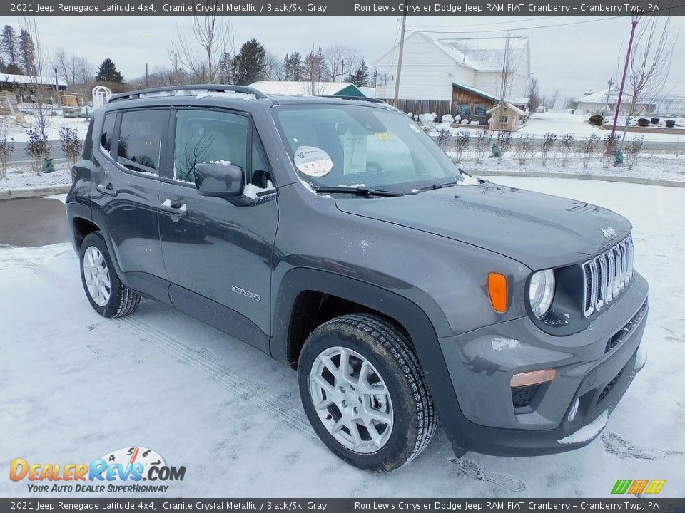 2021 Jeep Renegade Latitude 4x4 Granite Crystal Metallic / Black/Ski Gray Photo #3