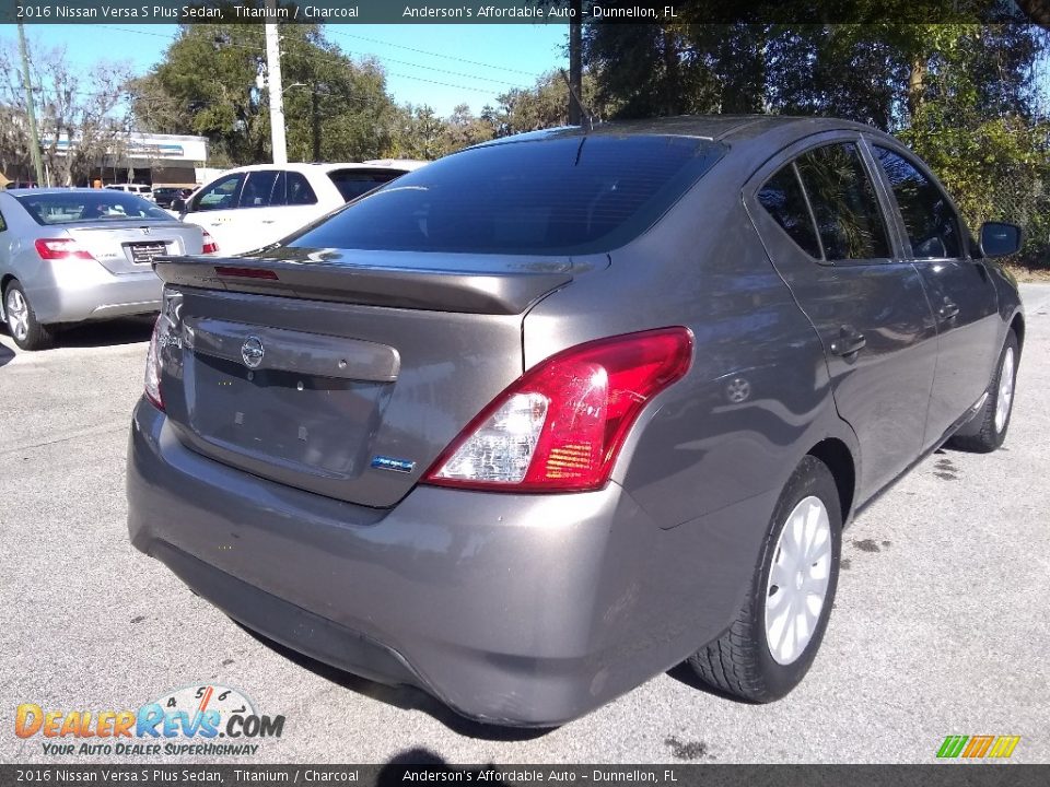 2016 Nissan Versa S Plus Sedan Titanium / Charcoal Photo #3