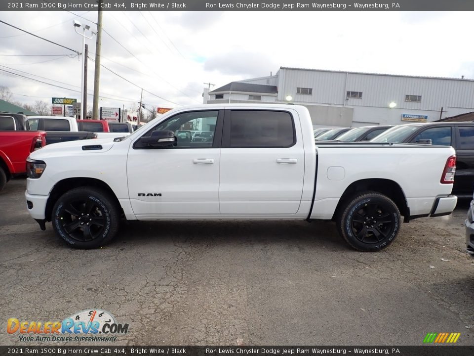 2021 Ram 1500 Big Horn Crew Cab 4x4 Bright White / Black Photo #3