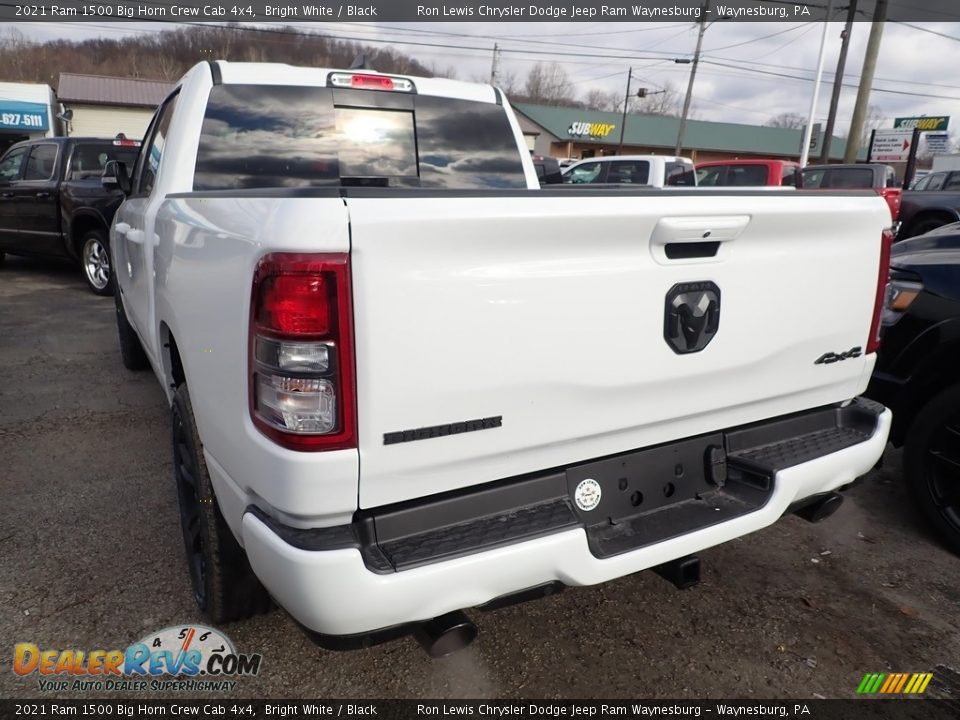 2021 Ram 1500 Big Horn Crew Cab 4x4 Bright White / Black Photo #4