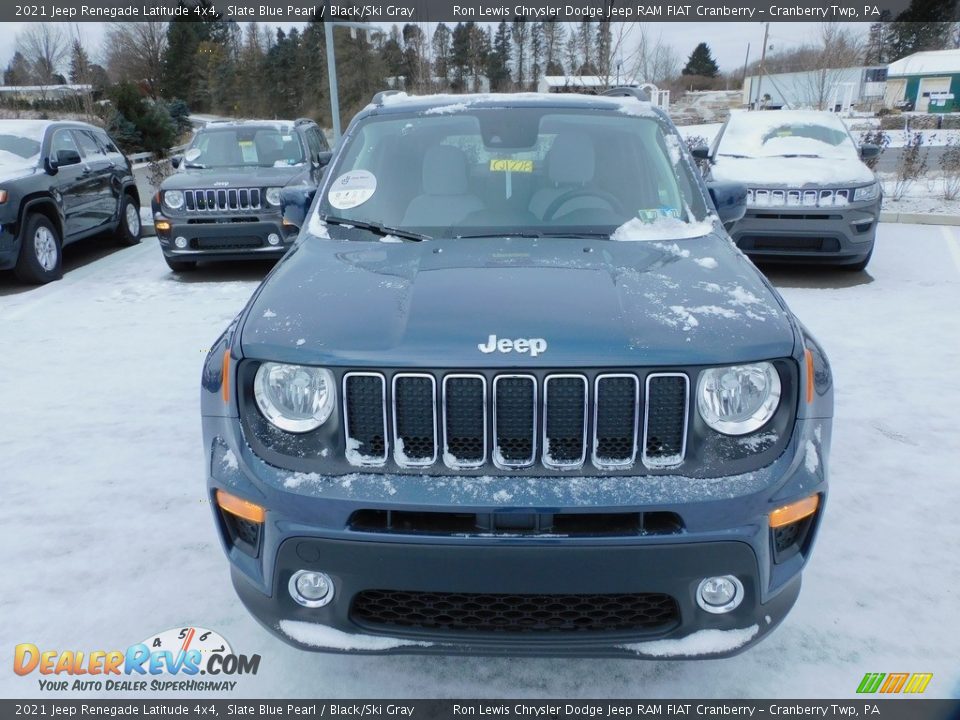 2021 Jeep Renegade Latitude 4x4 Slate Blue Pearl / Black/Ski Gray Photo #2