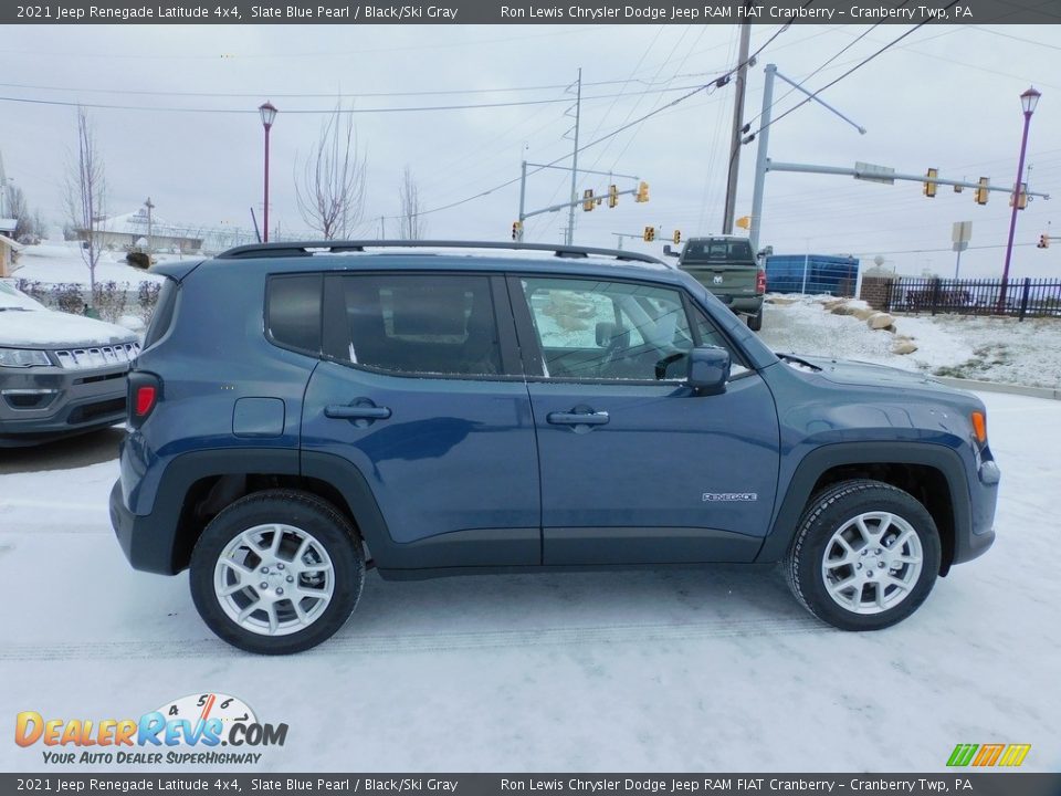 2021 Jeep Renegade Latitude 4x4 Slate Blue Pearl / Black/Ski Gray Photo #4