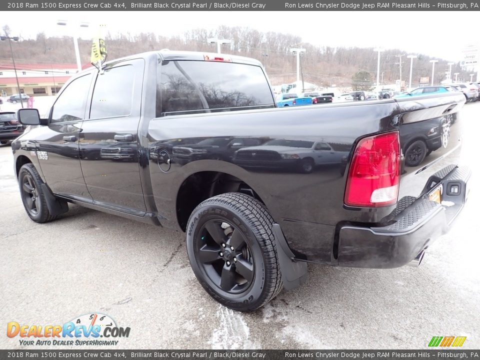 2018 Ram 1500 Express Crew Cab 4x4 Brilliant Black Crystal Pearl / Black/Diesel Gray Photo #3