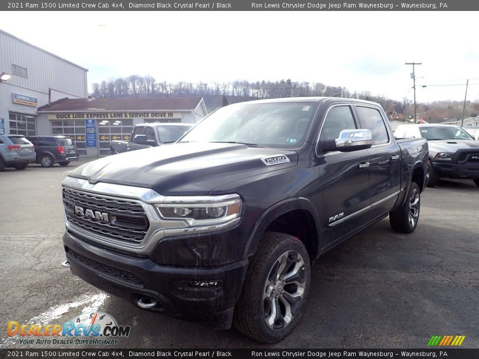 2021 Ram 1500 Limited Crew Cab 4x4 Diamond Black Crystal Pearl / Black Photo #1