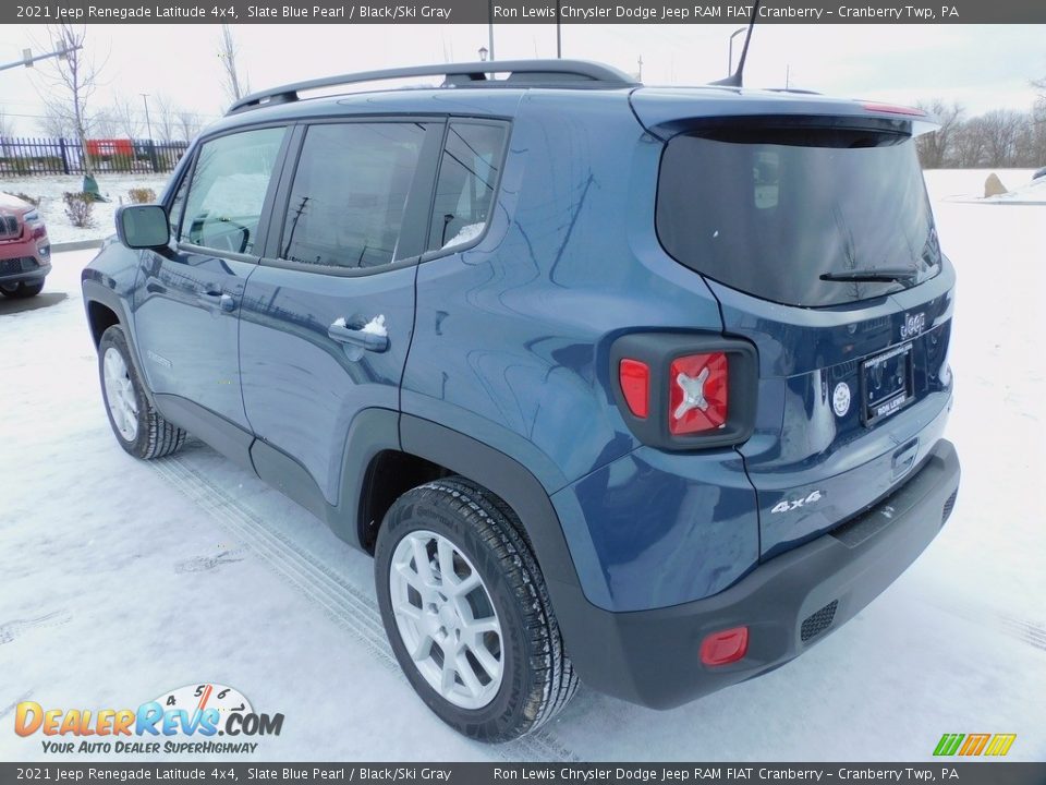 2021 Jeep Renegade Latitude 4x4 Slate Blue Pearl / Black/Ski Gray Photo #8