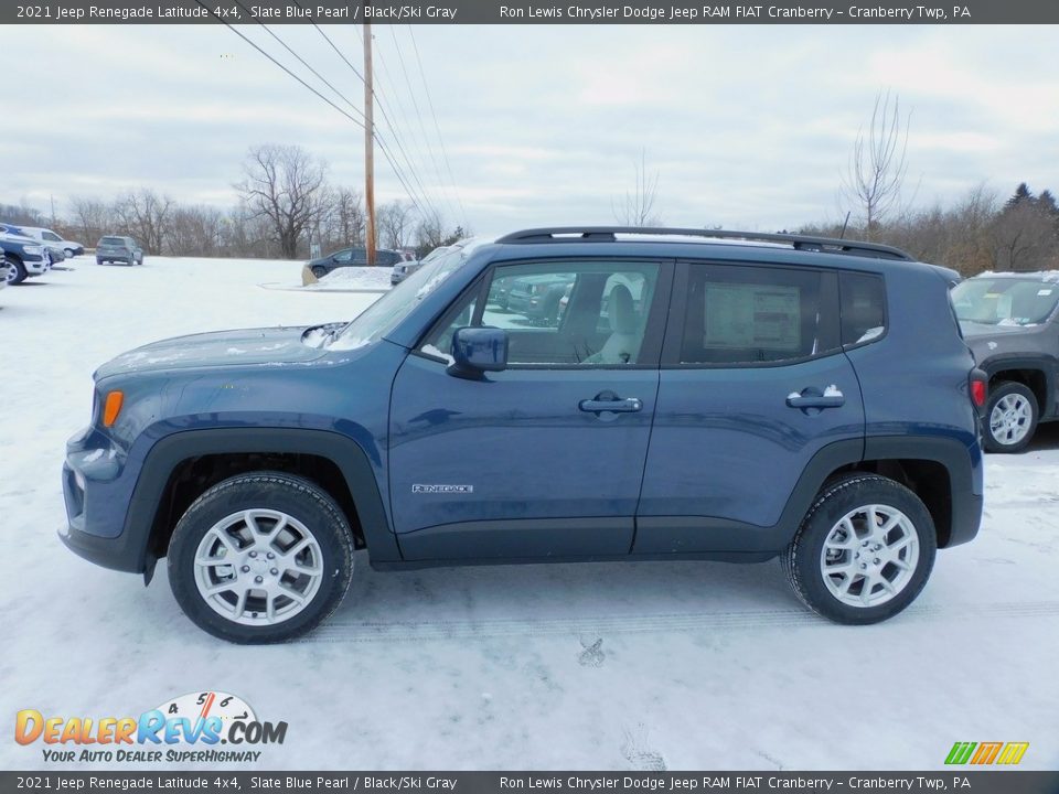2021 Jeep Renegade Latitude 4x4 Slate Blue Pearl / Black/Ski Gray Photo #9