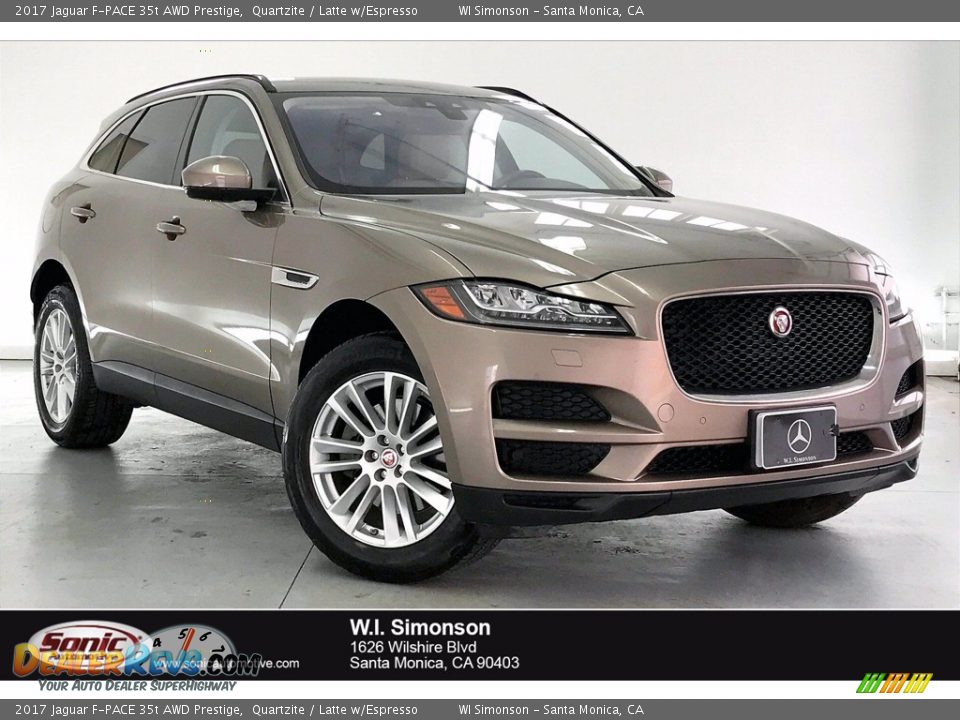 2017 Jaguar F-PACE 35t AWD Prestige Quartzite / Latte w/Espresso Photo #1