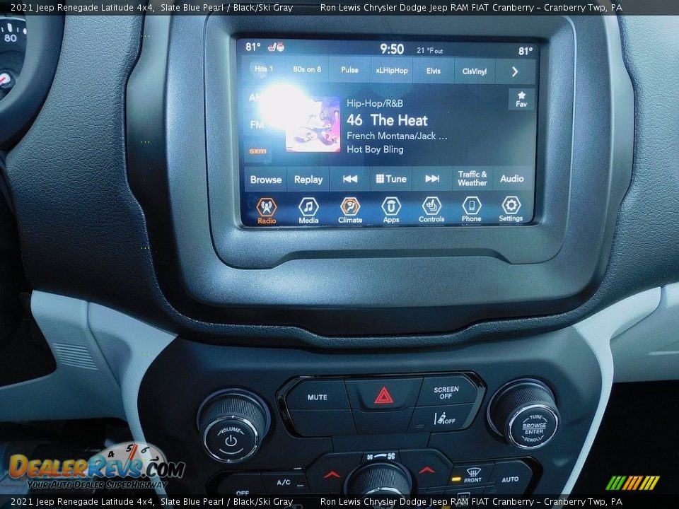 2021 Jeep Renegade Latitude 4x4 Slate Blue Pearl / Black/Ski Gray Photo #15