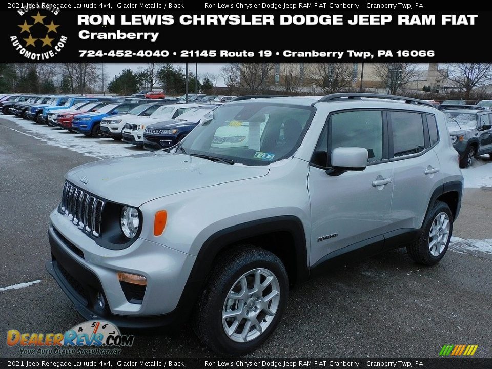 2021 Jeep Renegade Latitude 4x4 Glacier Metallic / Black Photo #1