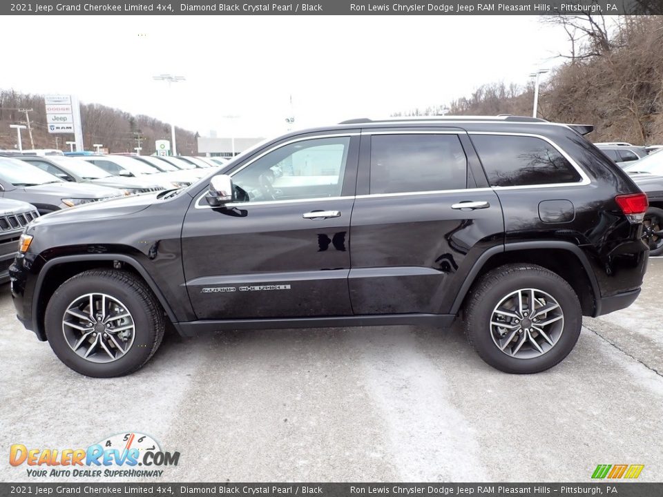 2021 Jeep Grand Cherokee Limited 4x4 Diamond Black Crystal Pearl / Black Photo #2