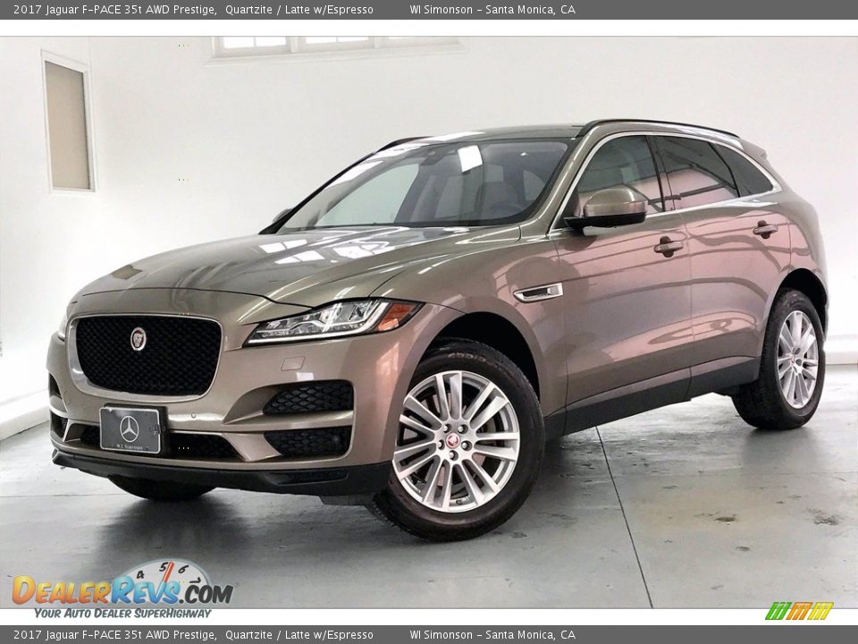 2017 Jaguar F-PACE 35t AWD Prestige Quartzite / Latte w/Espresso Photo #12