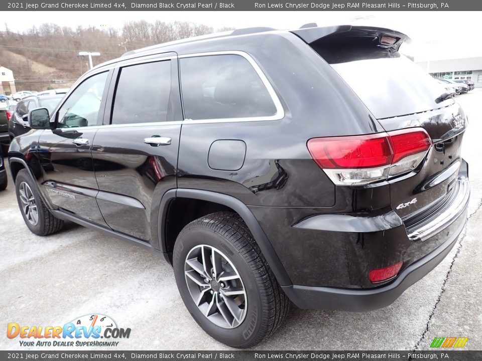 2021 Jeep Grand Cherokee Limited 4x4 Diamond Black Crystal Pearl / Black Photo #3