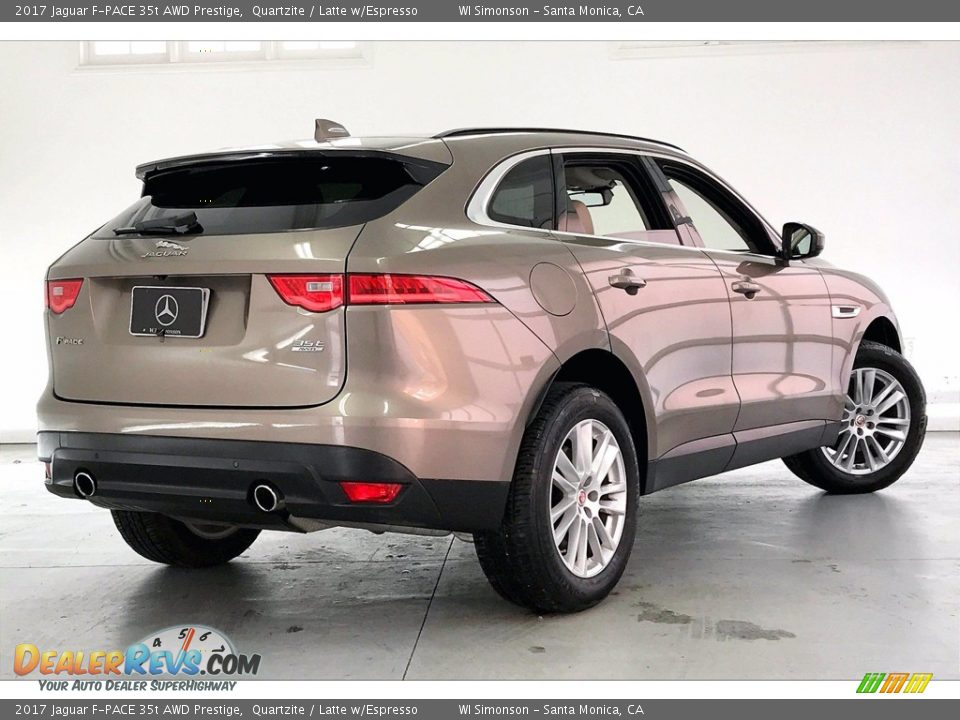 2017 Jaguar F-PACE 35t AWD Prestige Quartzite / Latte w/Espresso Photo #13