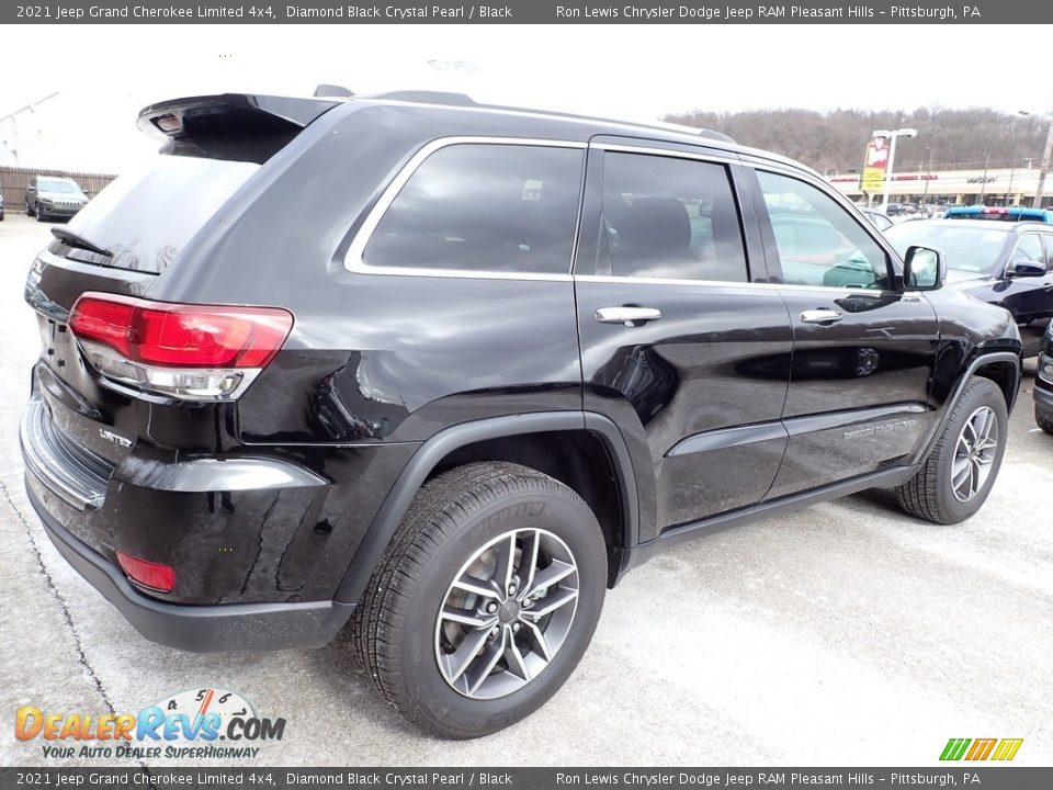 2021 Jeep Grand Cherokee Limited 4x4 Diamond Black Crystal Pearl / Black Photo #6