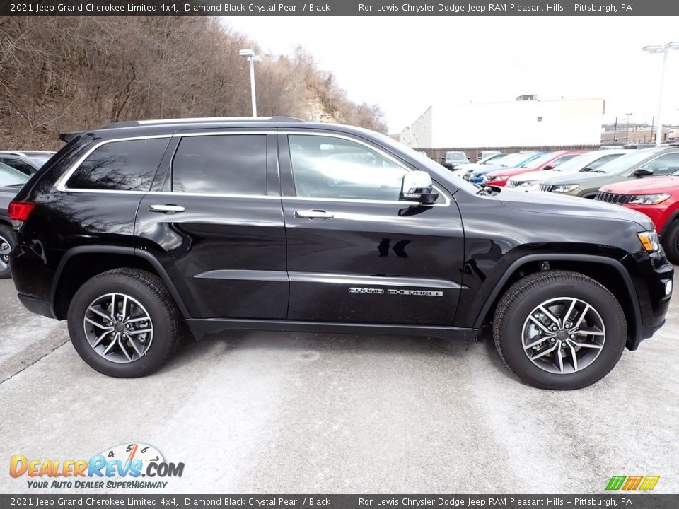 2021 Jeep Grand Cherokee Limited 4x4 Diamond Black Crystal Pearl / Black Photo #7