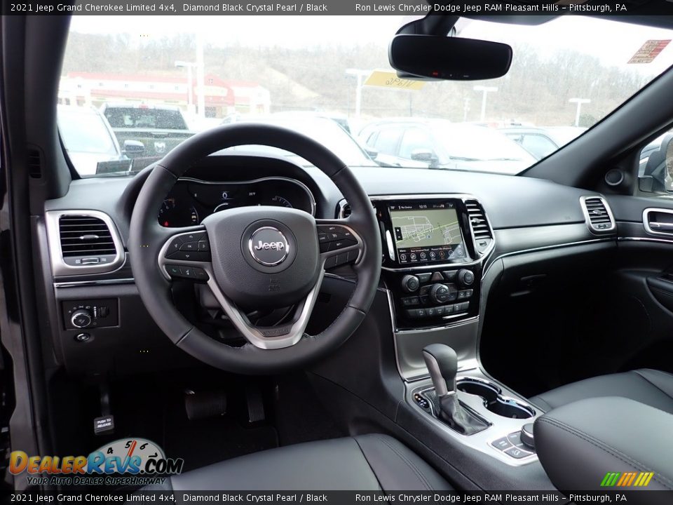 2021 Jeep Grand Cherokee Limited 4x4 Diamond Black Crystal Pearl / Black Photo #13