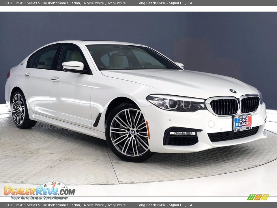 2018 BMW 5 Series 530e iPerfomance Sedan Alpine White / Ivory White Photo #1