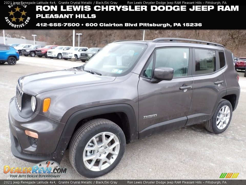 2021 Jeep Renegade Latitude 4x4 Granite Crystal Metallic / Black/Ski Gray Photo #1