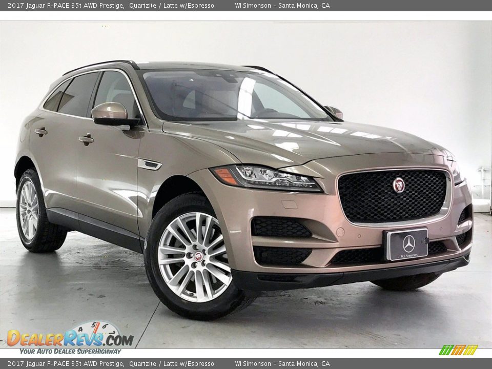 2017 Jaguar F-PACE 35t AWD Prestige Quartzite / Latte w/Espresso Photo #34