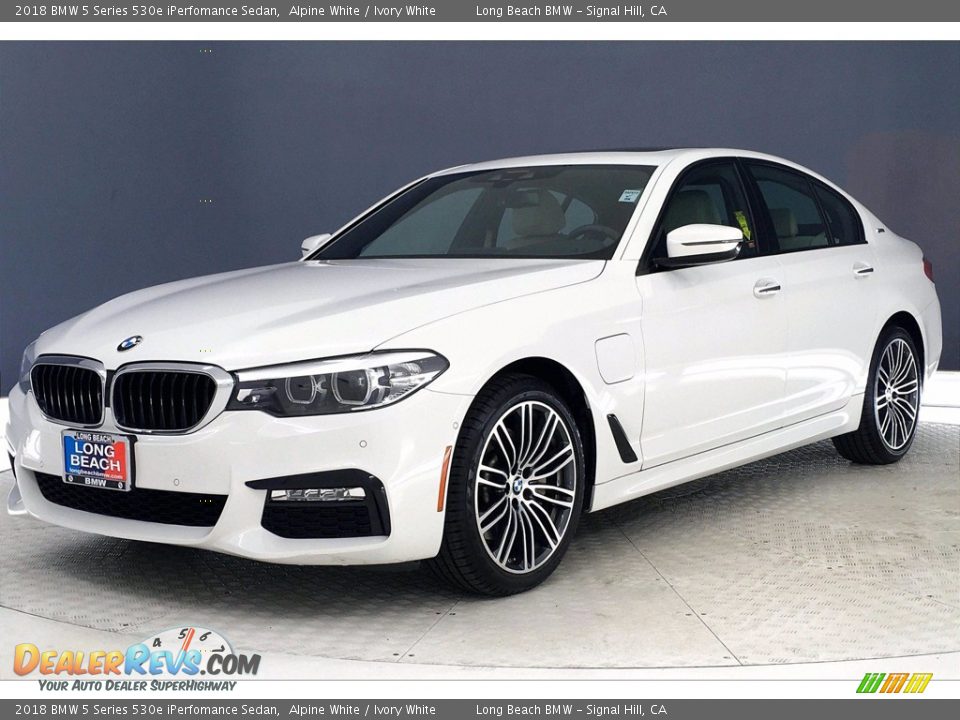 2018 BMW 5 Series 530e iPerfomance Sedan Alpine White / Ivory White Photo #12