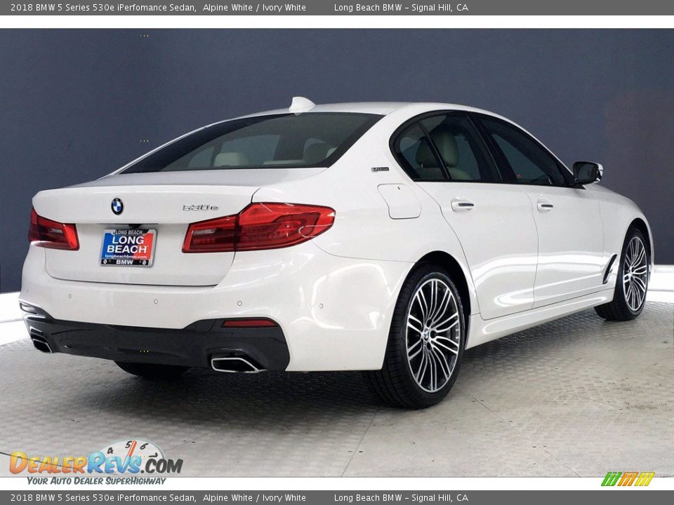 2018 BMW 5 Series 530e iPerfomance Sedan Alpine White / Ivory White Photo #13