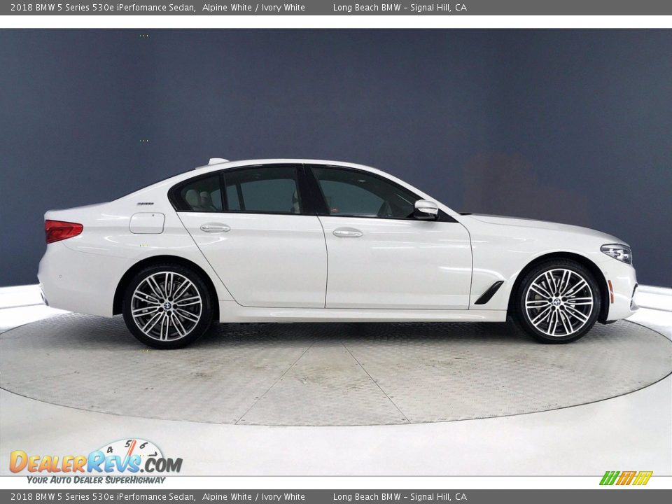 2018 BMW 5 Series 530e iPerfomance Sedan Alpine White / Ivory White Photo #14