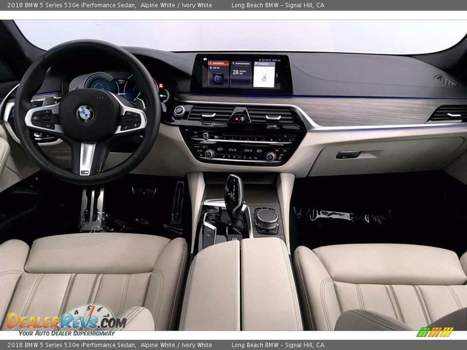 2018 BMW 5 Series 530e iPerfomance Sedan Alpine White / Ivory White Photo #15