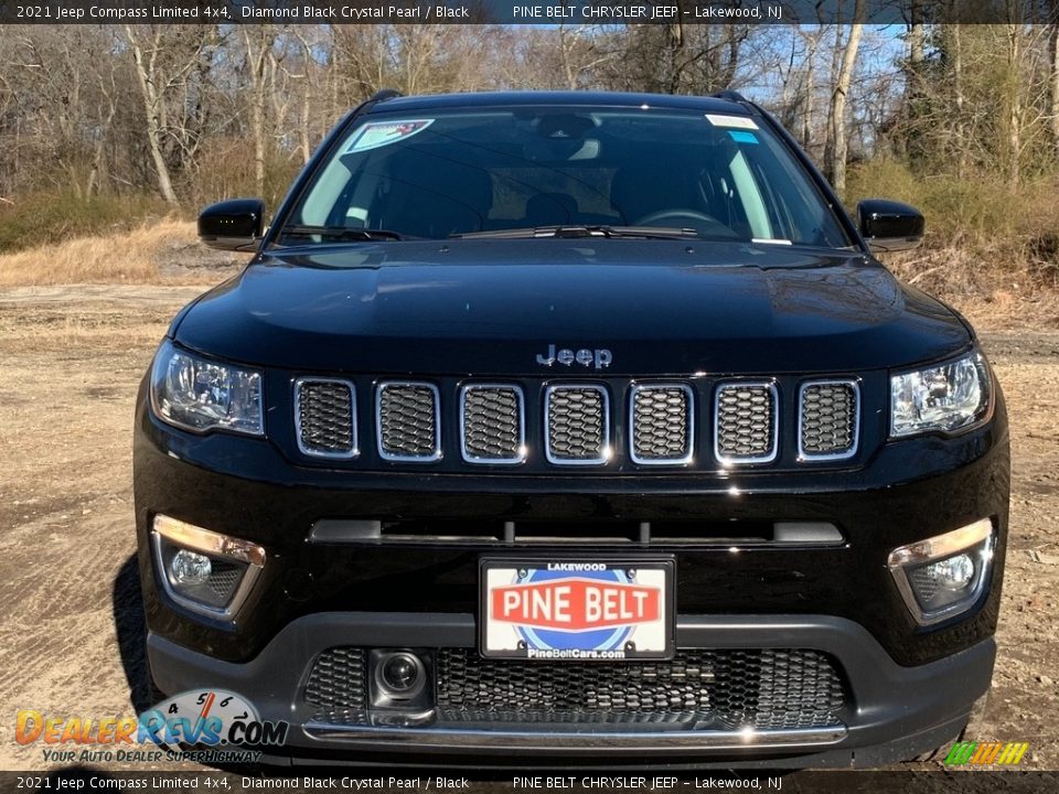 2021 Jeep Compass Limited 4x4 Diamond Black Crystal Pearl / Black Photo #3